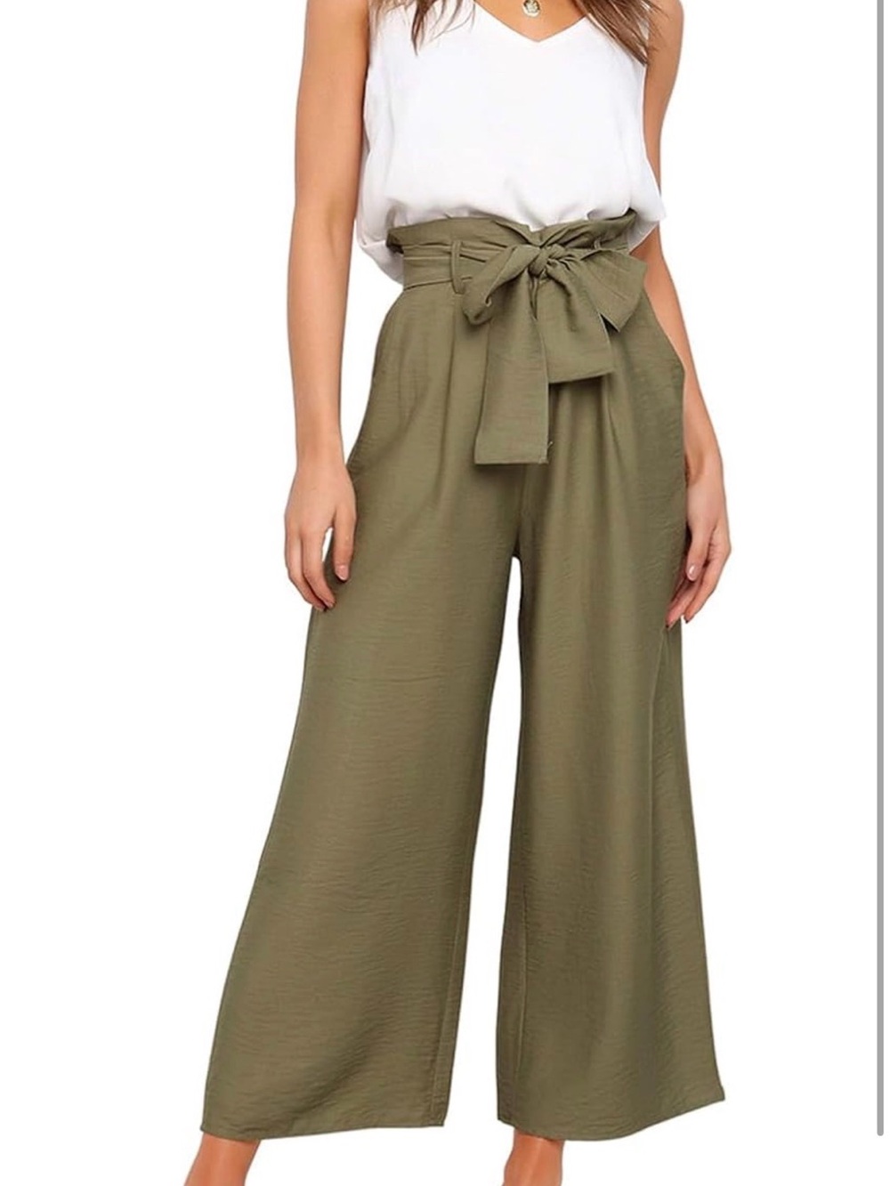 Shinestar White & Taupe Two-Tone Sleeveless Maxi Dress with Tie Waist